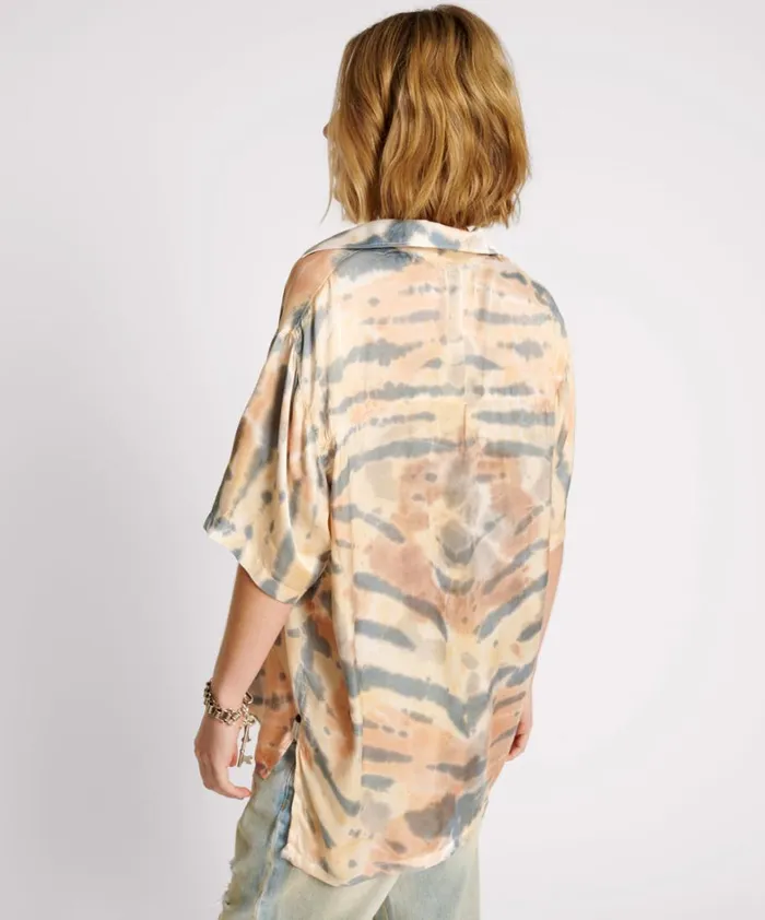One Teaspoon Shirts HAND PAINTED DATE NIGHT SATIN SHIRT 8211 Women