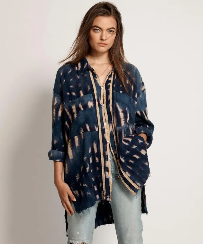 One Teaspoon Shirts HAND TIE DYE SANTORINI SHIRT 8211 Women