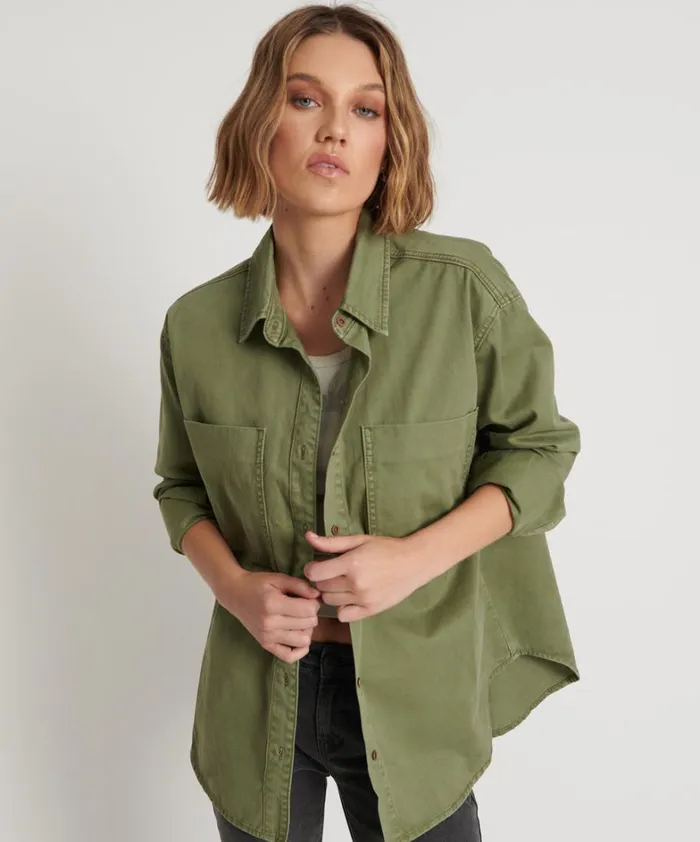 One Teaspoon Shirts SUPER KHAKI SOHO SHIRT 8211 Women