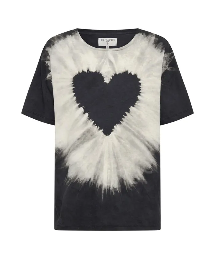 One Teaspoon Tees and Tanks BLACK HEART TIE DYE UNISEX TEE 8211 Women One Teaspoon Tees and Tanks BLACK HEART TIE DYE UNISEX TEE 8211 Women