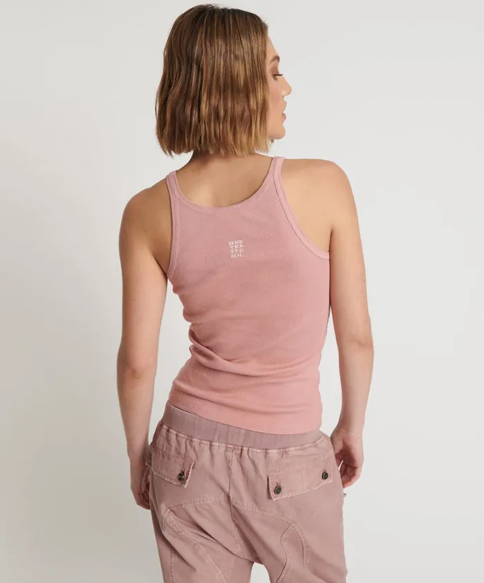 One Teaspoon Tees and Tanks BLUSH BAMBOO LOGO SINGLET 8211 Women