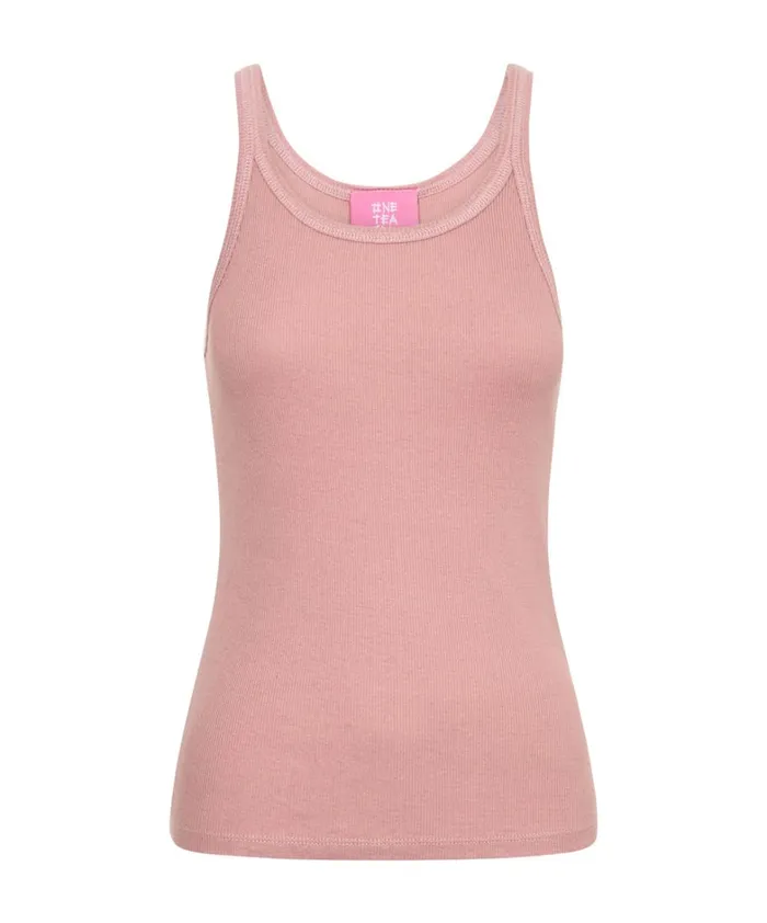 One Teaspoon Tees and Tanks BLUSH BAMBOO LOGO SINGLET 8211 Women