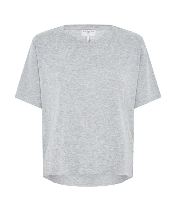 One Teaspoon Tees and Tanks GREY MARLE LUCKY 8 BOYFRIEND TEE 8211 Women