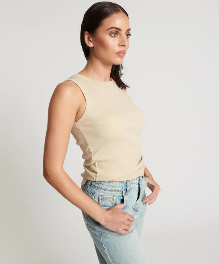 One Teaspoon Tees and Tanks OTS EQUIPMENT TANK WHITE 8211 Women