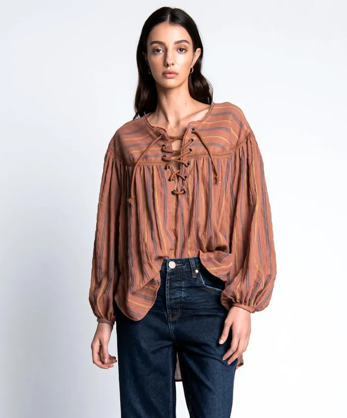One Teaspoon Tops DESERT STRIPE TANGIERS TUNIC 8211 Women