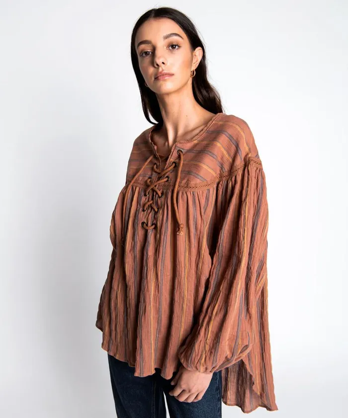 One Teaspoon Tops DESERT STRIPE TANGIERS TUNIC 8211 Women