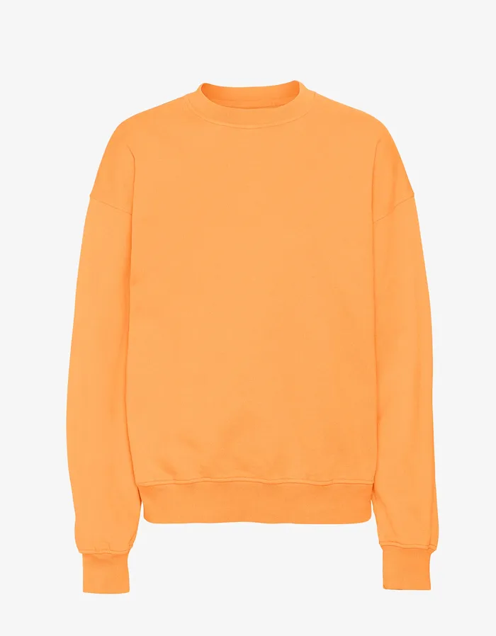 Organic Oversized Crew 8211 Sandstone Orange Crewneck Sweatshirts Colorfulstandard Women