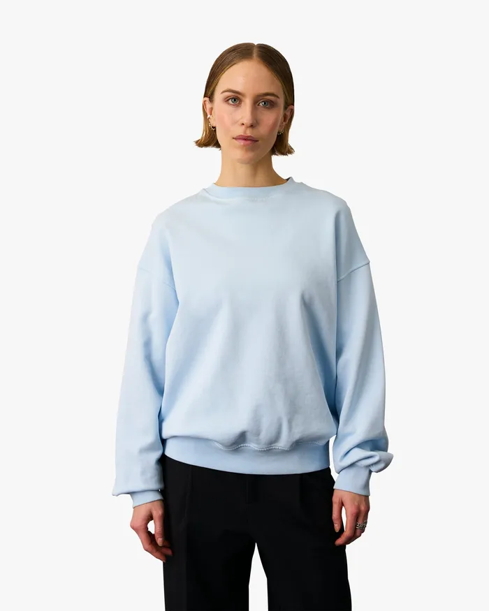 Organic Oversized Crew 8211 Sandstone Orange Crewneck Sweatshirts Colorfulstandard Women