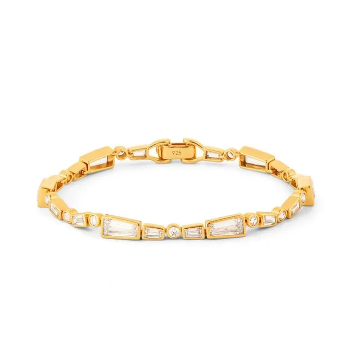 Oroton Bracelets Jewellery Calypso Tennis Bracelet 18k Gold