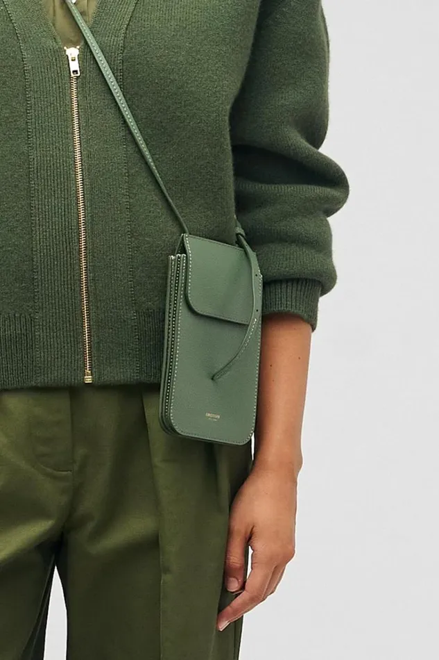 Oroton Crossbody Women Margot Phone Crossbody Moss