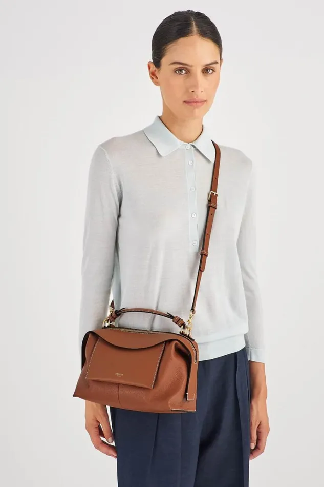 Oroton Crossbody Women Mica Small Bowler Brandy