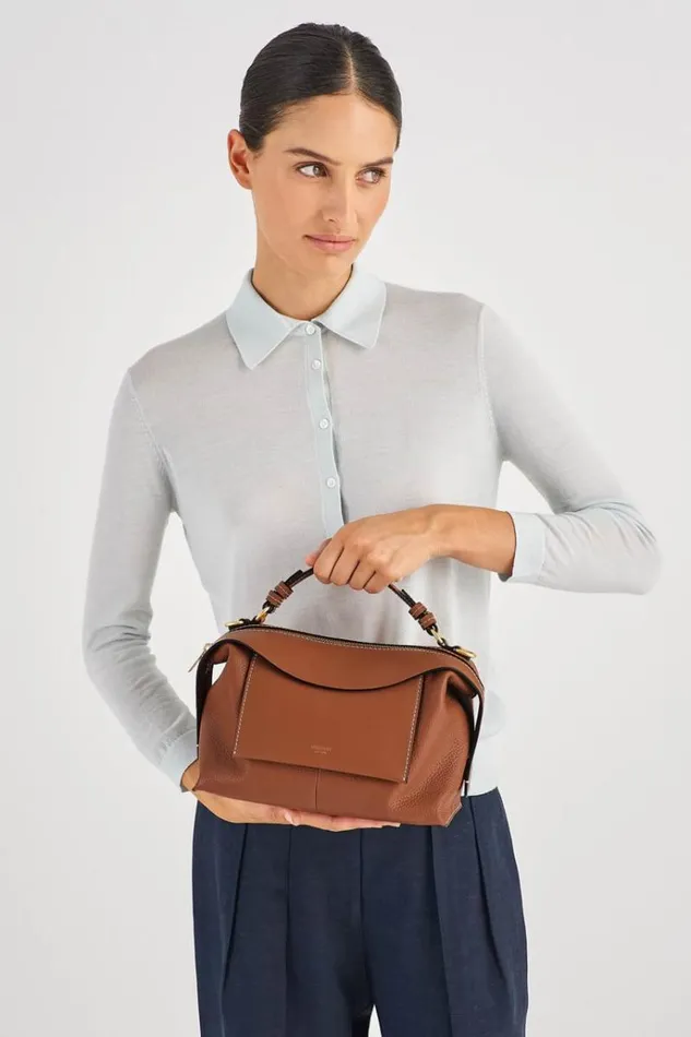 Oroton Crossbody Women Mica Small Bowler Brandy