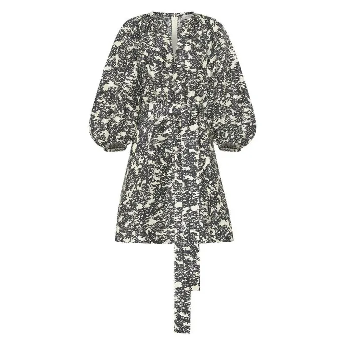 Oroton Dresses Women Juniper Print Short Dress Black