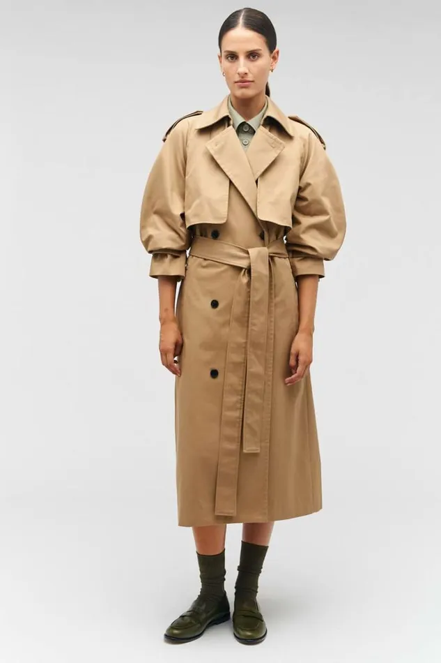 Oroton Jackets and Outerwear Women Trench Dark Camel