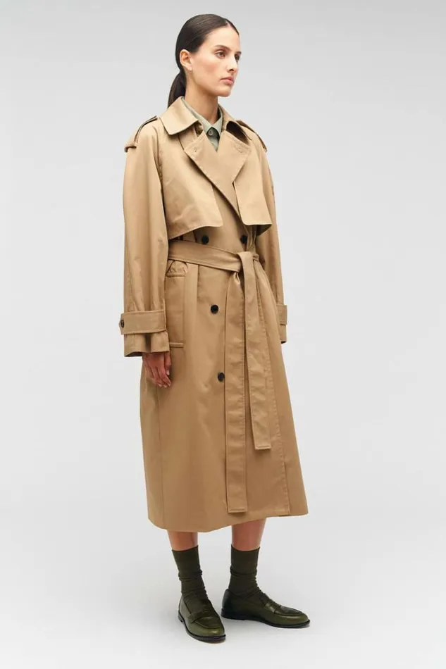 Oroton Jackets and Outerwear Women Trench Dark Camel
