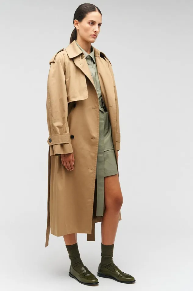 Oroton Jackets and Outerwear Women Trench Dark Camel