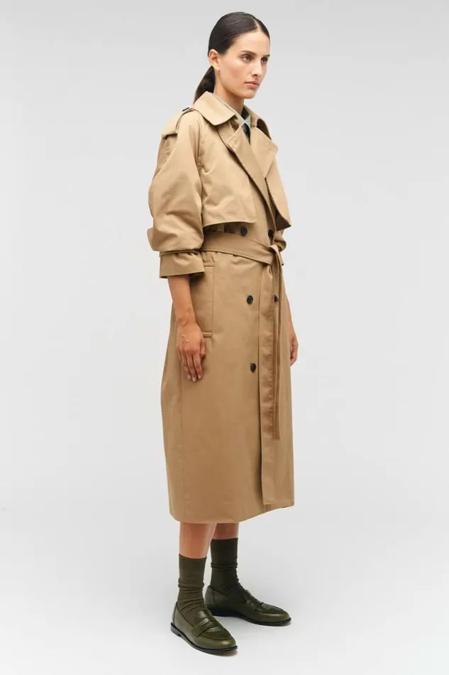 Oroton Jackets and Outerwear Women Trench Dark Camel