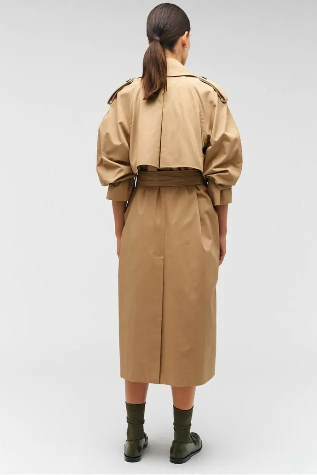 Oroton Jackets and Outerwear Women Trench Dark Camel