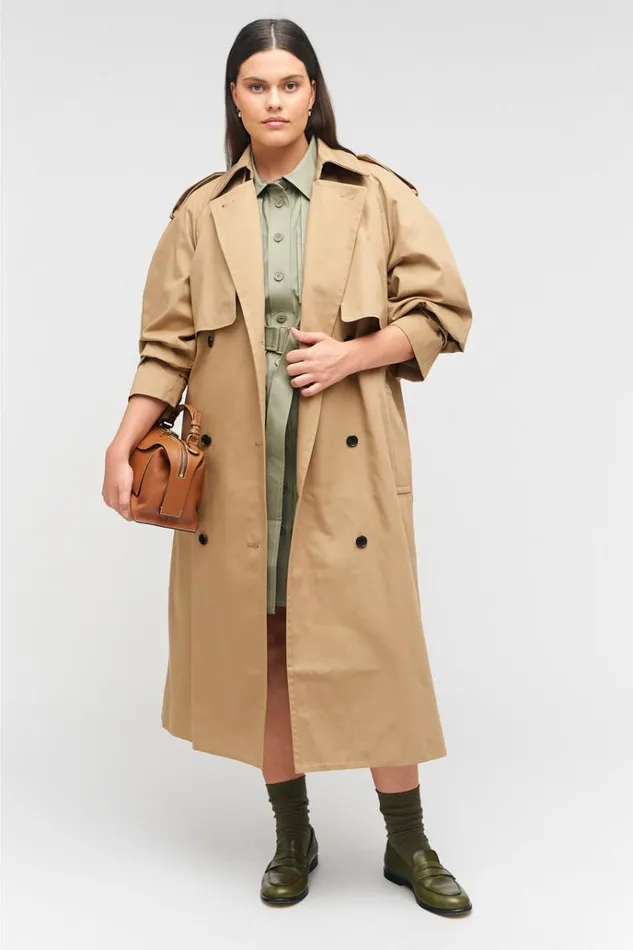 Oroton Jackets and Outerwear Women Trench Dark Camel