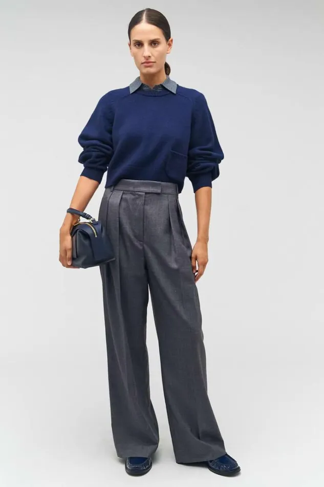 Oroton Knitwear Women Crop Crew Sweater North Sea