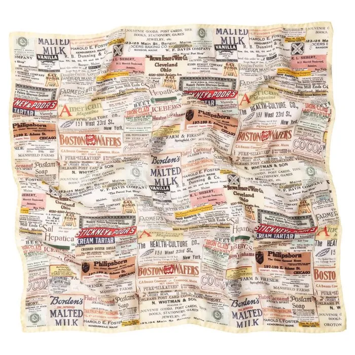 Oroton Scarves Accessories All Over Label Scarf Soft Cream