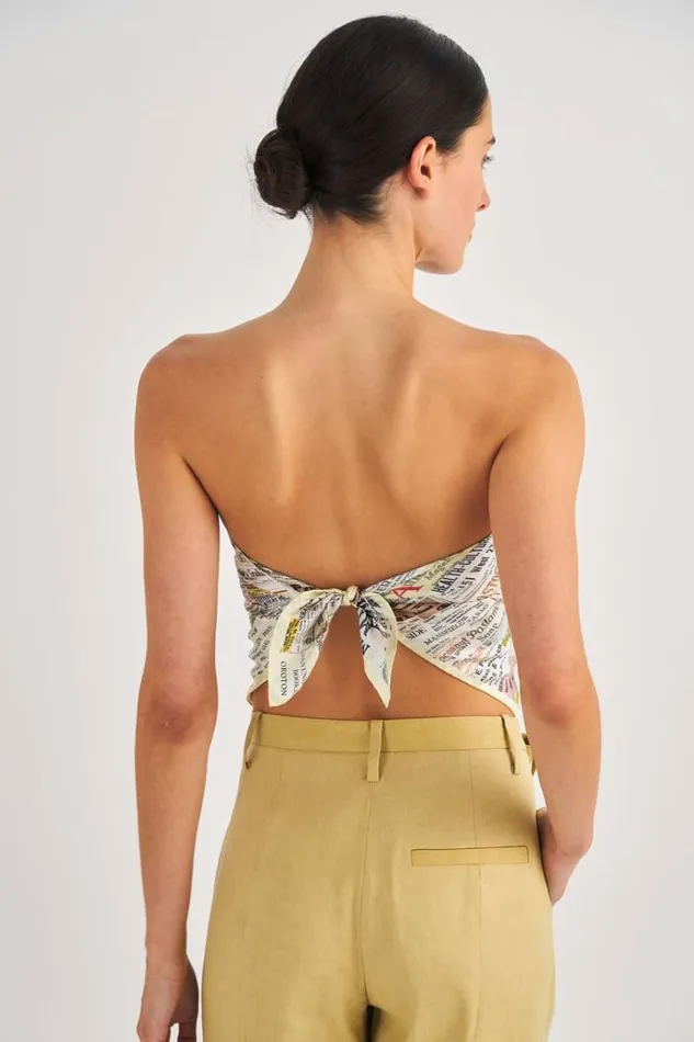 Oroton Scarves Accessories All Over Label Scarf Soft Cream