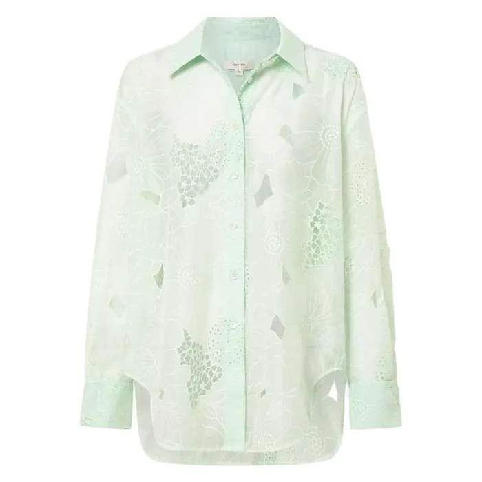 Oroton Tops Women Lace Overshirt Sea Spray