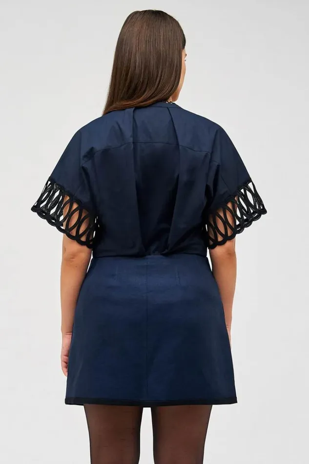 Oroton Tops Women Lace Trim Blouse North Sea