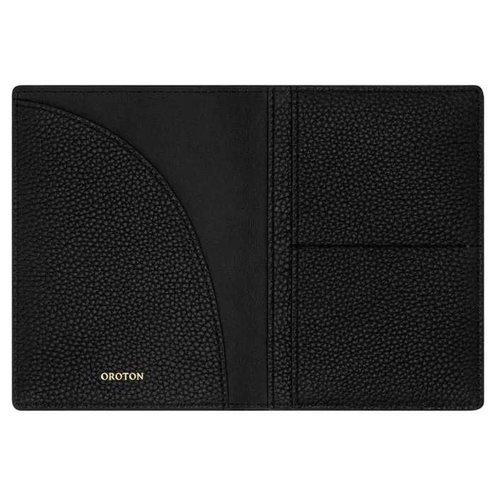 Oroton Travel Men Jemima Passport Sleeve Black