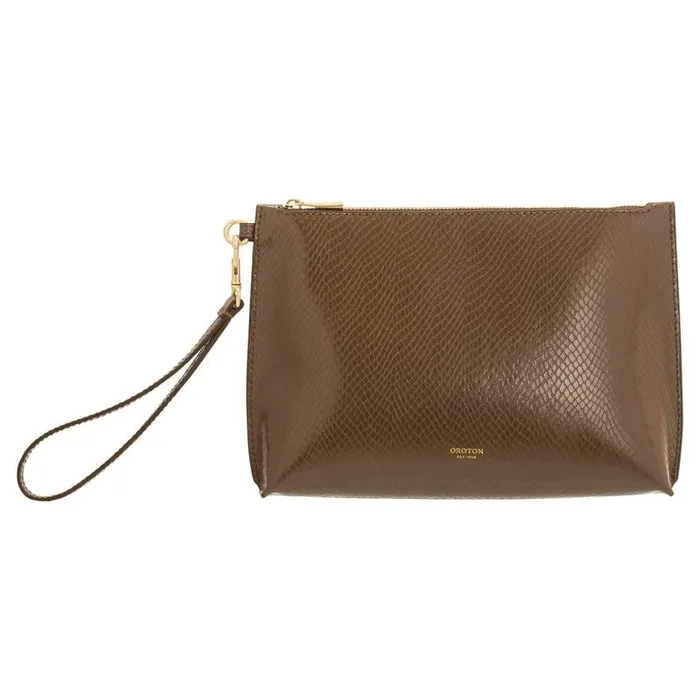 Oroton Wallets Accessories Mia Texture Pouch Wicker