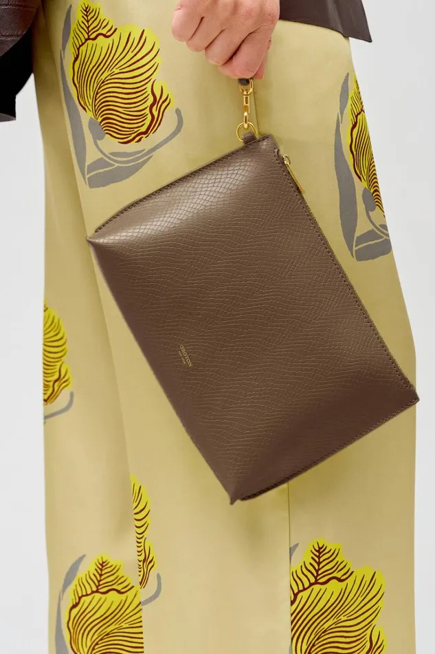 Oroton Wallets Accessories Mia Texture Pouch Wicker