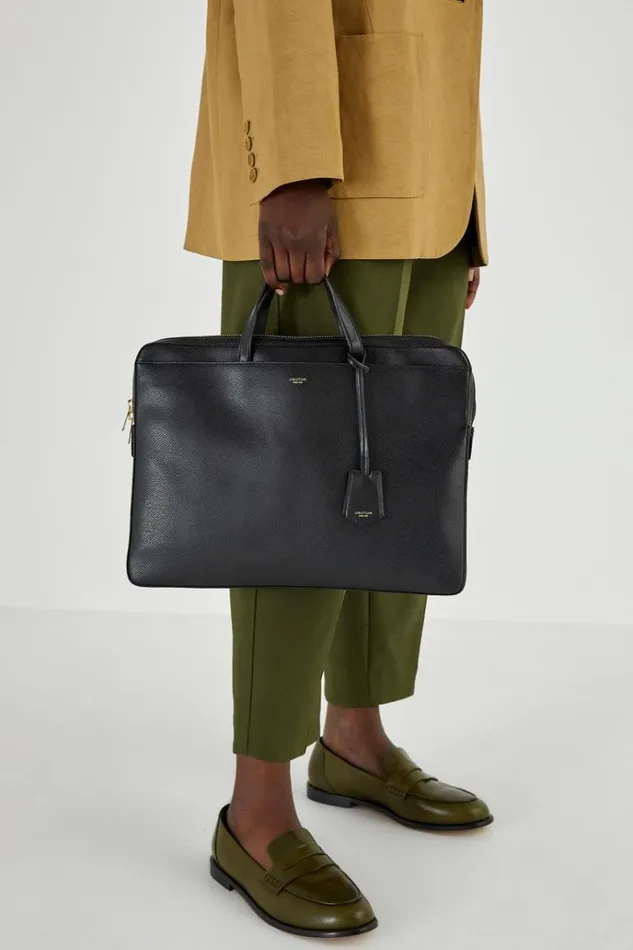 Oroton Work Women Muse 15034 Slim Laptop Bag Black
