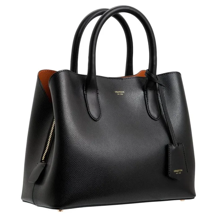 Oroton Work Women Muse Small Three Pocket Day Bag Black
