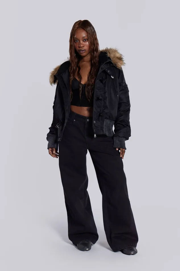 Outerwear Women Jaded London Shop Black Jet Jacket