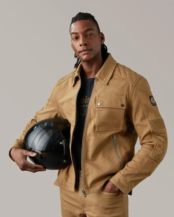 Overshirts Men Belstaff Outrider Motorcycle Overshirt British Khaki Overshirts Men Belstaff Outrider Motorcycle Overshirt British Khaki