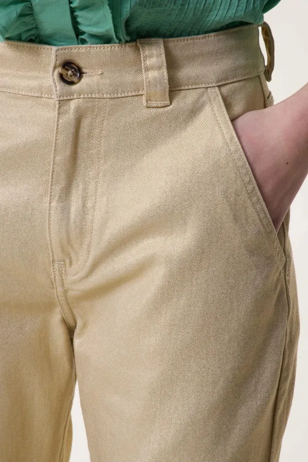Pants and Jeans Women Leon and Harper Pantalon Edgara Dulce Gold