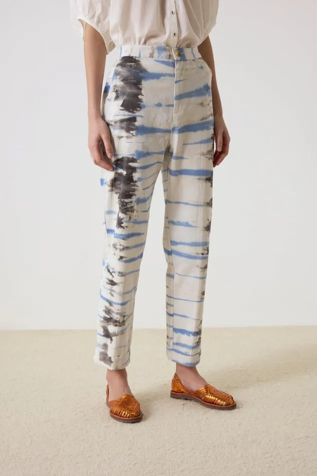 Pants and Jeans Women Leon and Harper Pol Tie and Dye Trousers Blue