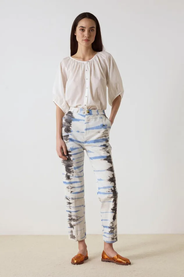 Pants and Jeans Women Leon and Harper Pol Tie and Dye Trousers Blue