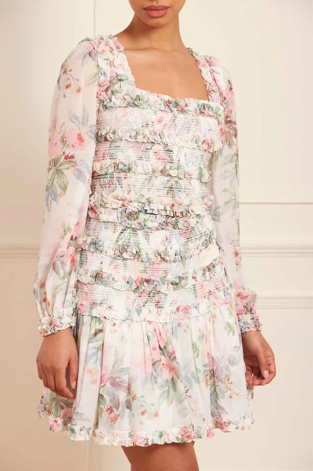 Paradise Garden Maria Chiffon Crop Top Multi Women Needle and Thread Tops