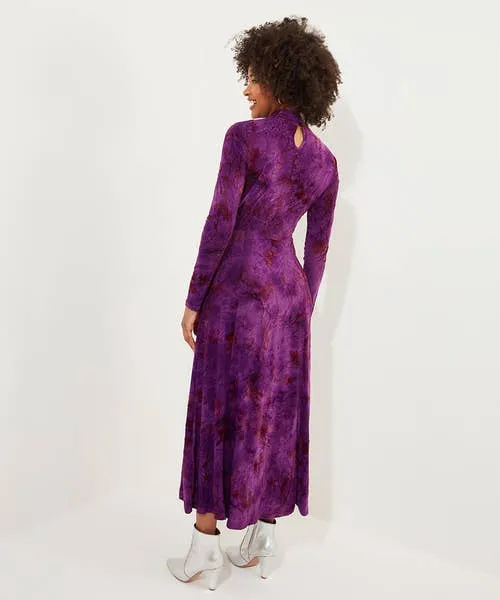 Petite Collection Joebrowns Apparel Truly Remarkable Flocked Jersey Dress Purple Petite Collection Joebrowns Apparel Truly Remarkable Flocked Jersey Dress Purple