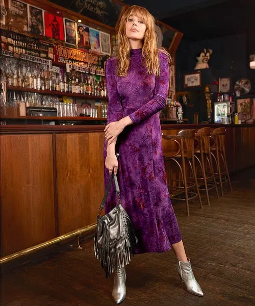 Petite Collection Joebrowns Apparel Truly Remarkable Flocked Jersey Dress Purple Petite Collection Joebrowns Apparel Truly Remarkable Flocked Jersey Dress Purple