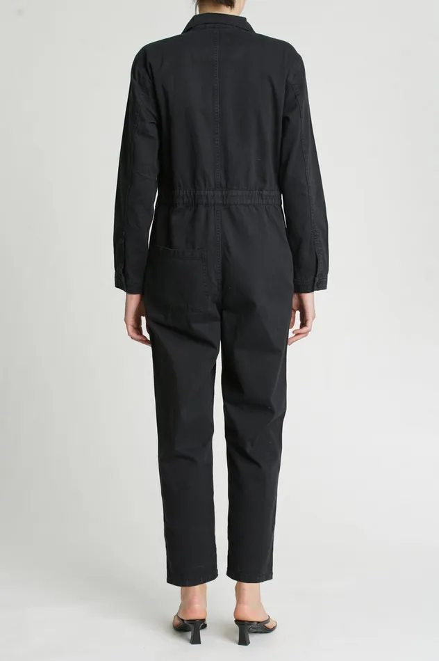 Pistola Denim Alison Zipper Jumpsuit 8211 Fade To Black Women Jumpsuits and Dresses
