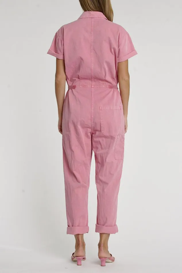 Pistola Denim Grover Short Sleeve Field Suit 8211 Flamingo Women Jumpsuits and Dresses