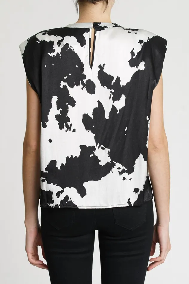 Pistola Denim Jorden Shoulder Pad Tank 8211 Herd Women Tops
