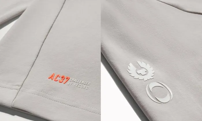 Polo Shirts Men Belstaff Challenger Long Sleeve Polo Harbour Grey