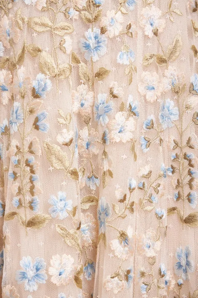 Posy Pirouette OffShoulder Ankle Gown Champagne Women Needle and Thread Dresses