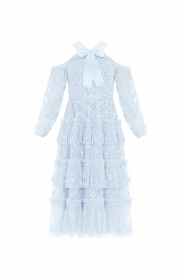 Primrose Long Sleeve Midaxi Dress Blue Women Needle and Thread Dresses