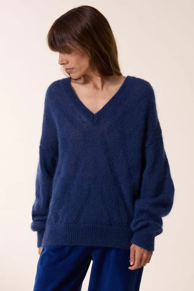 Pulls and Vests Women Leon and Harper Malili Pln Jumper Navy