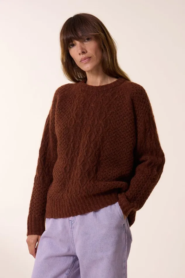 Pulls and Vests Women Leon and Harper Marius Chn Jumper Brown