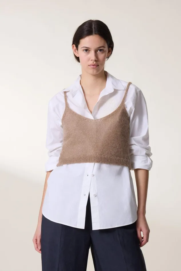 Pulls and Vests Women Leon and Harper Mia Plain Top Beige